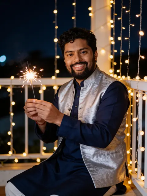 Result: Sparkler on the balcony
