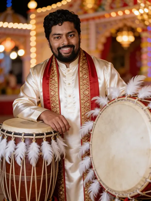 Result: Silk kurta with the dhak