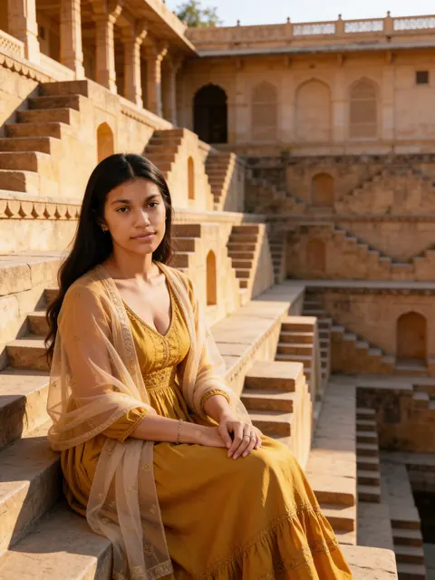 Result: Anarkali at a stepwell