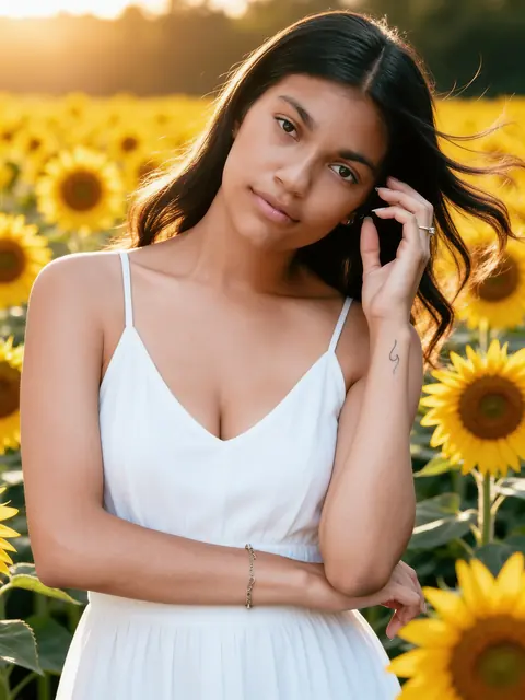 Result: Sunflower field at golden hour